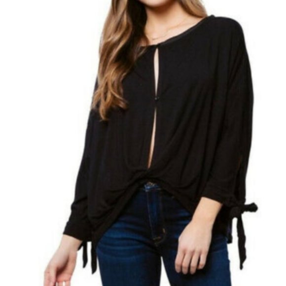 Free People Keepin’ On Top Black - Picture 1 of 7